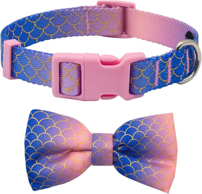 Christmas Bow Tie Dog Collar for Medium Dogs