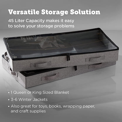 Maximize Space Effortlessly with Storagelab Under Bed Storage Containers - 2-Pack 