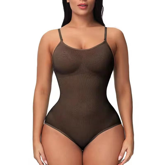 Sleek V-Neck Spaghetti Strap SKIMS Dupe Bodysuit