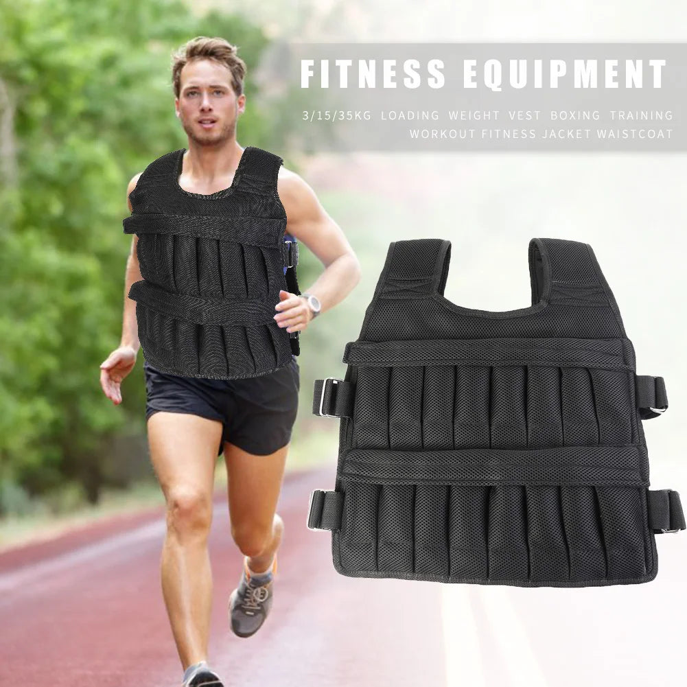 Adjustable Weight Vest Jacket for Running, Training, and Fitness Workouts