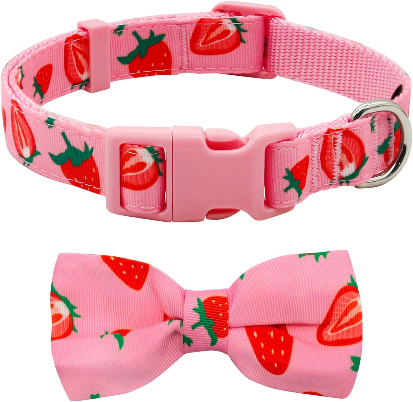 Christmas Bow Tie Dog Collar for Medium Dogs