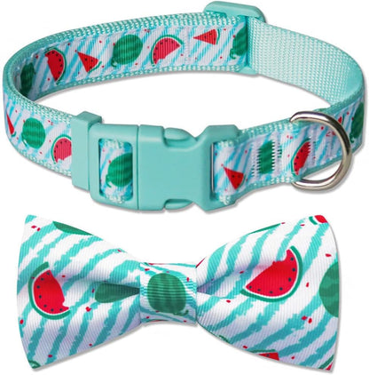 Christmas Bow Tie Dog Collar for Medium Dogs