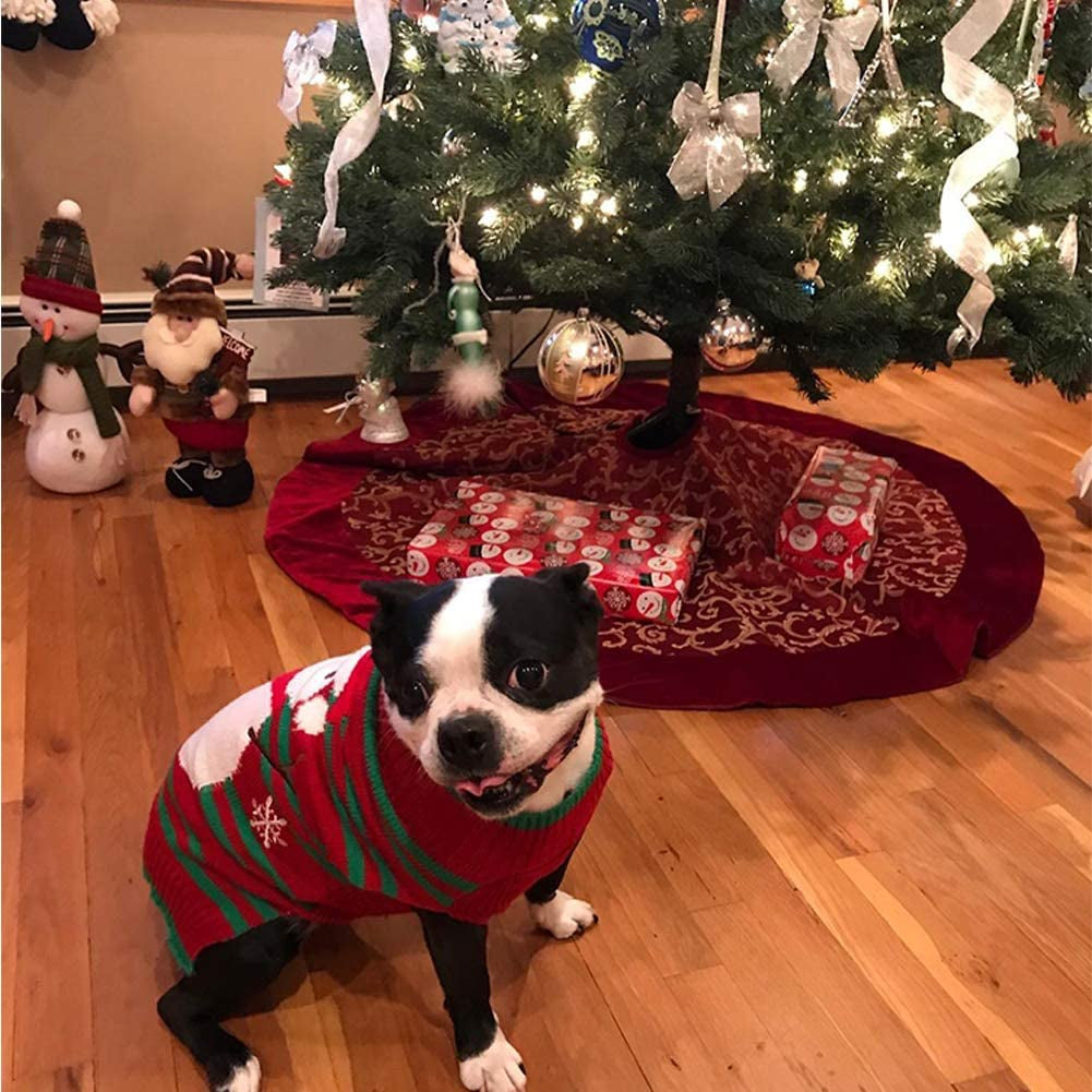 Dog Snowman Holiday Sweater for Small Dogs and Cats - Christmas and New Year Pet Apparel (XXL)