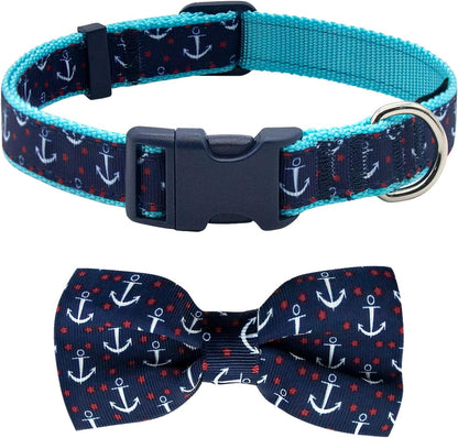 Christmas Bow Tie Dog Collar for Medium Dogs